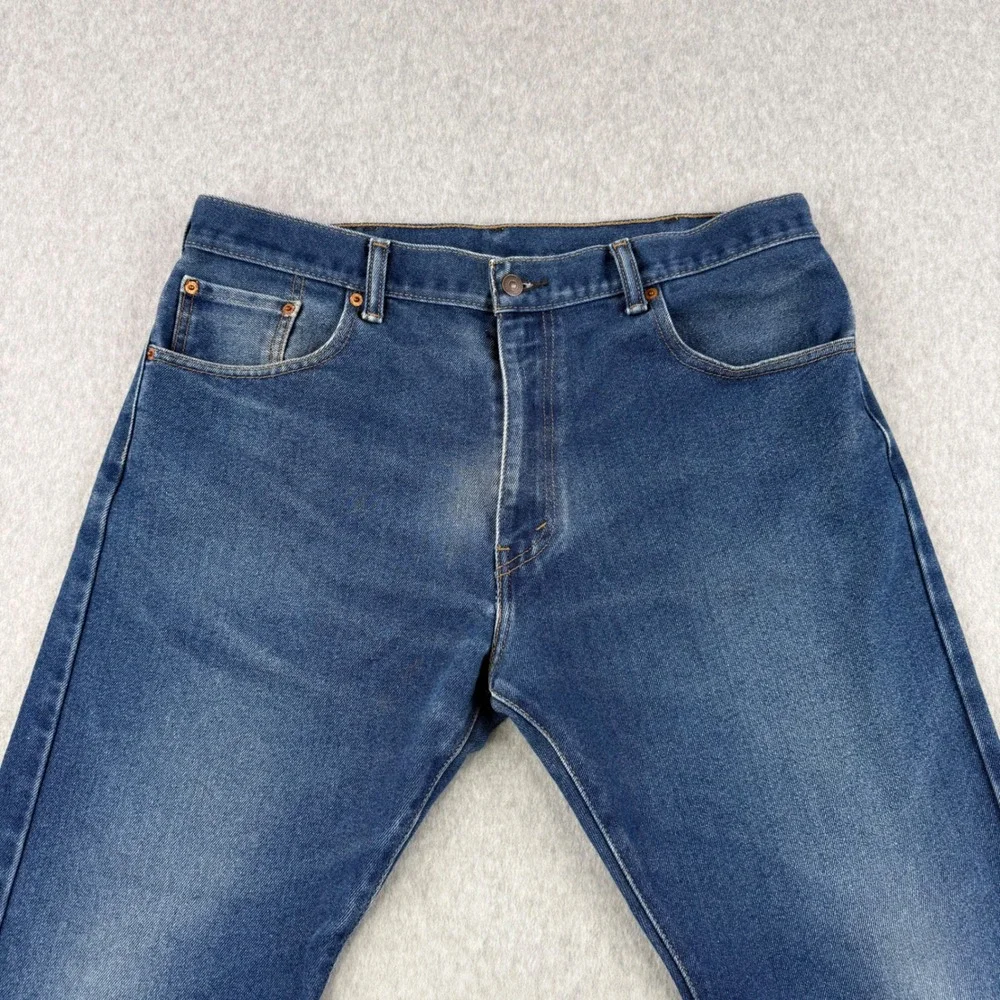 Levis Jeans Mens 38x29 (Fits 38x27) Dark Wash 517 Bootcut Western‎ Cowboy Denim